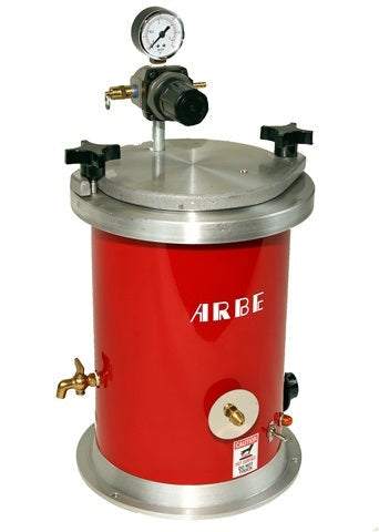 4-quart Arbe air pressure wax injector with temperature control and sealed nozzle