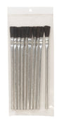 Pack of 12 utility multi-purpose flux brushes with natural bristles and metal handles for precise soldering and crafting applications