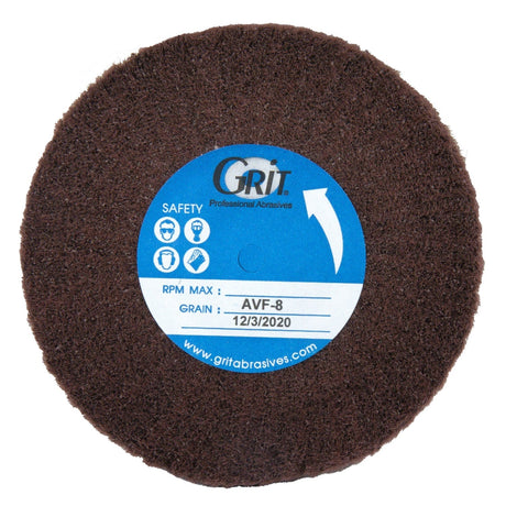 Red very fine abrasive satin finish buff 100mm x 20mm for metal polishing