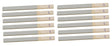 12 pack 11-inch emery sanding sticks with wood handles grit 4/0 for metal finishing