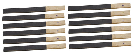 12 pack of 11 inch emery sanding sticks with grit 1 on wood handles for metal finishing