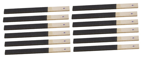 12 pack 11 inch grit 3 emery sanding sticks with wood handles for metal polishing