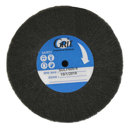 Gray ultra-fine satin finish buff 100mm x 20mm for metal and plastic polishing