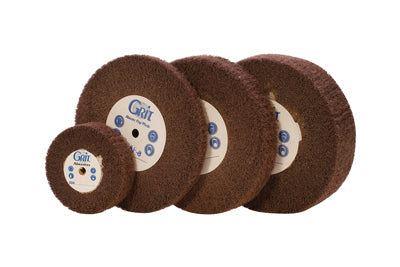 Red Satin Finish Buff wheels 100mm x 30mm with 1/4 inch hole for metal polishing