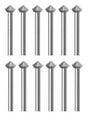 12-piece 45 degree Hart bur set dental and surgical tools with sizes 0.90 to 3.10 mm