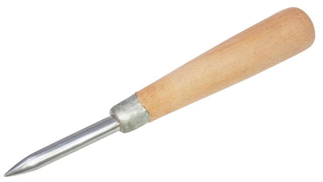 1-3/4" Straight Steel Burnisher with high-polish stainless steel blade and ergonomic hardwood handle for jewelry finishing