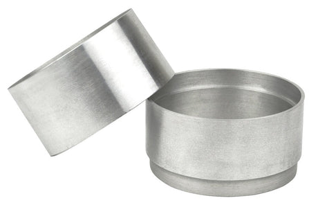 Two-piece aluminum 100 mm round mold frame set for Petrobond sand casting clay with lightweight, corrosion-resistant construction