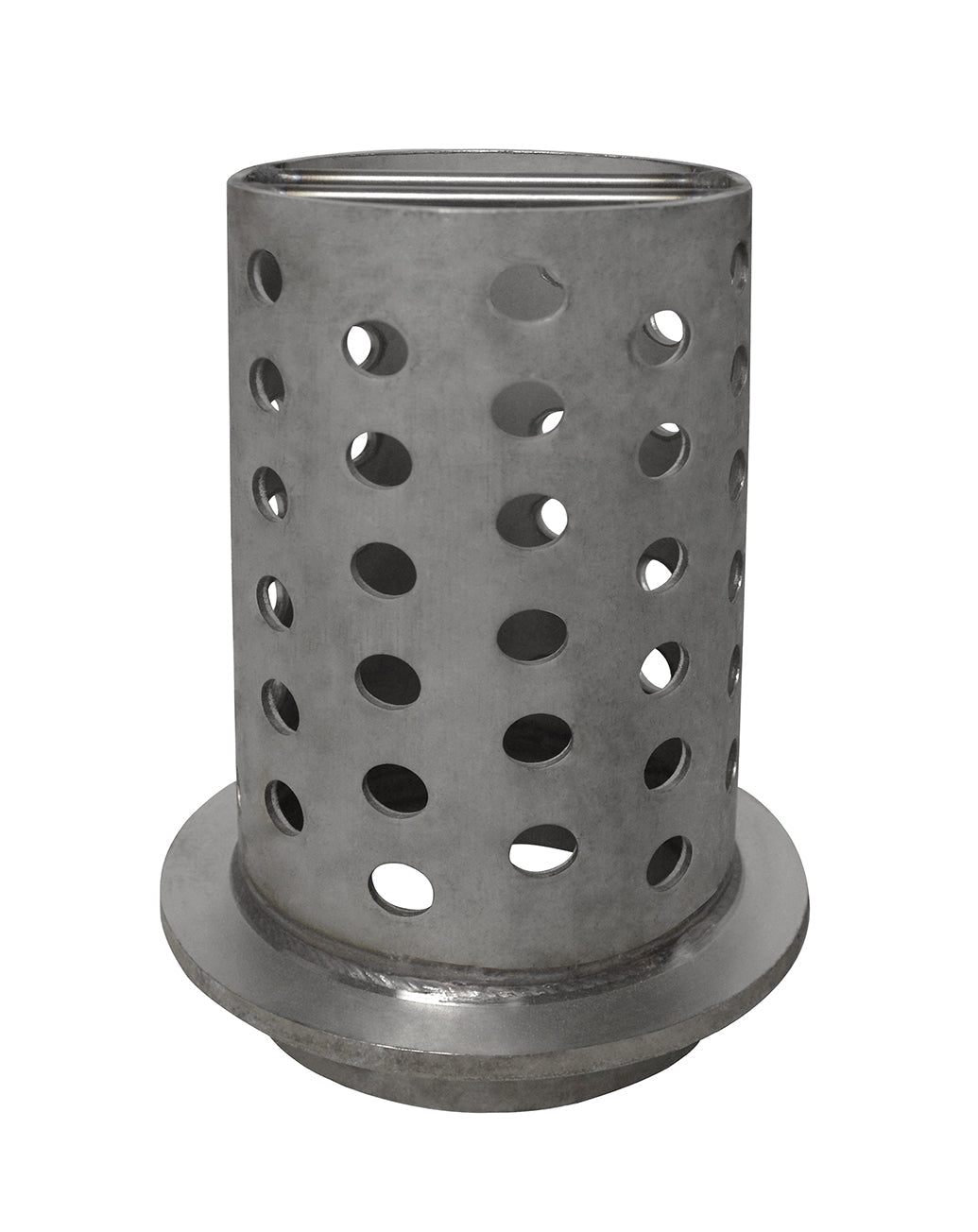 4" x 6" perforated stainless steel flask for investment casting vacuum venting