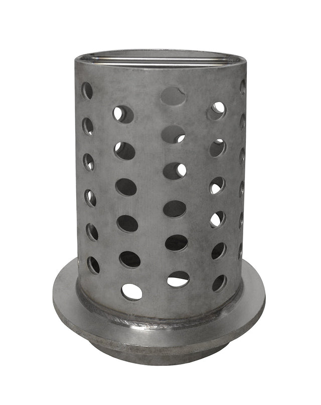 4" x 6" perforated stainless steel flask for investment casting vacuum venting