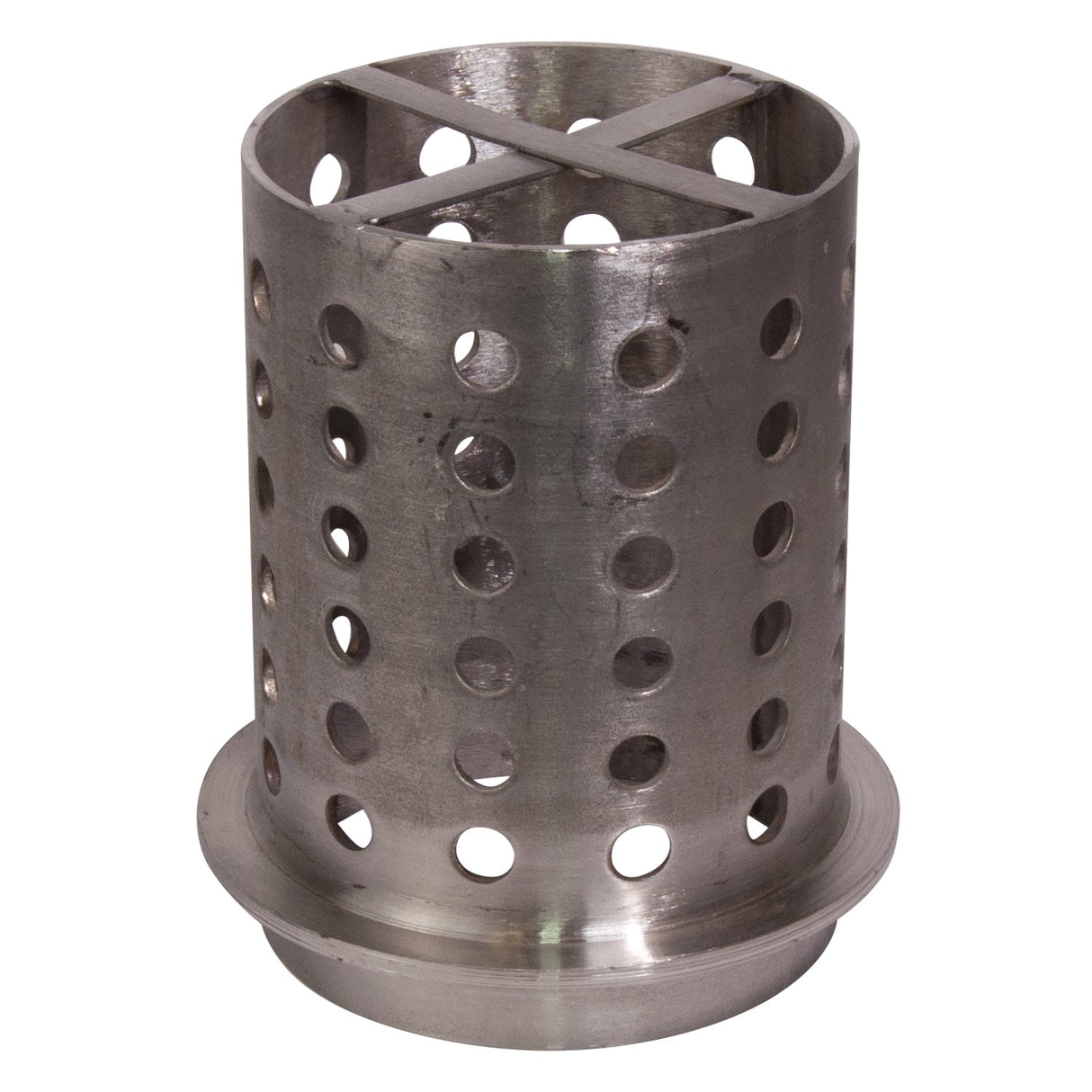 5" x 9" perforated stainless steel casting flask for investment casting with 304-grade corrosion-resistant material