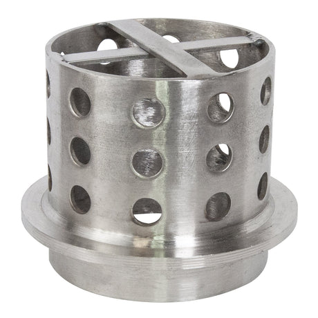 4" x 4" perforated stainless steel casting flask for durable, corrosion-resistant metal casting with improved vacuum gas flow