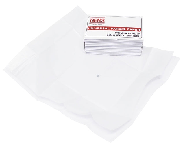 25 pack white universal parcel paper for diamonds with polished surface and three-layer protection for gem storage and shipping