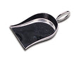 Chrome-plated Stone Shovel with Loop Handle for beadwork and stone handling, compact 2-1/4" x 1-1/2" size