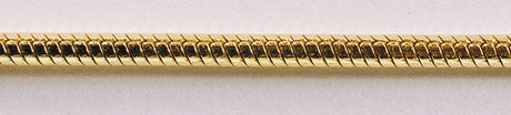 Close-up of 39-inch gold snake chain for eye loupe with smooth, snag-free finish