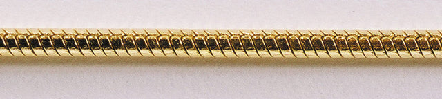 Close-up of 39-inch gold snake chain for eye loupe with smooth, snag-free finish