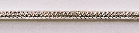 Close-up of 39-inch silver eye loupe chain snake design with durable silver-tone finish