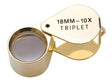 18 MM 10X Golden Triplet Eye Loupe with 18mm lens and 10X magnification for precise, color-corrected viewing