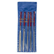 5-piece 5-1/2 inch diamond needle set with medium grit diamond electroplated files for metal shaping and jewelry making