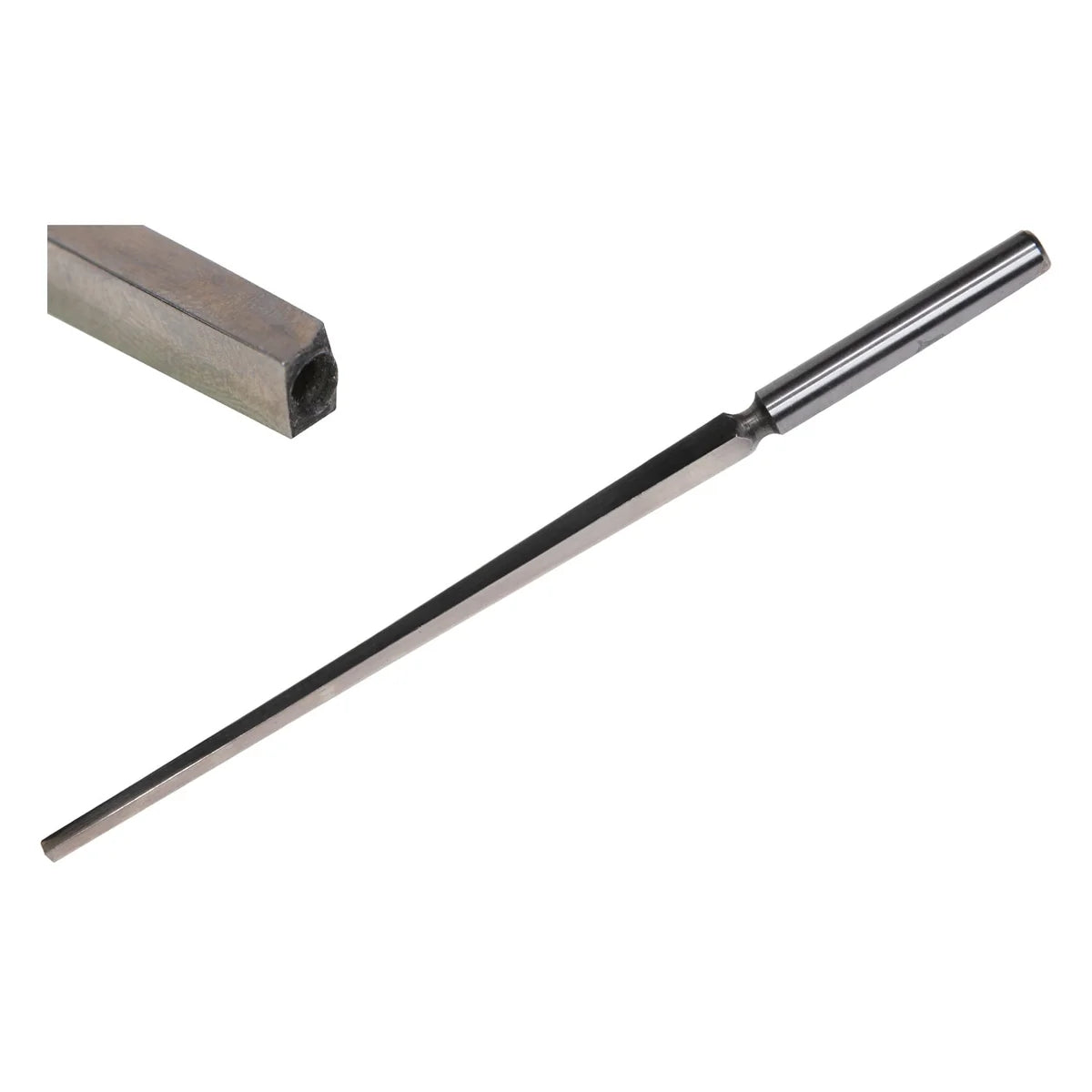 Mandril de acero cuadrado con bisel de 11"
