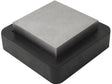 3-inch steel bench block with 4-inch shock-absorbing rubber base for jewelry making and metal forming