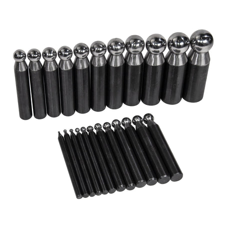 Steel Doming/Dapping Punch Set of 24 high carbon tool steel jewelry making round punches