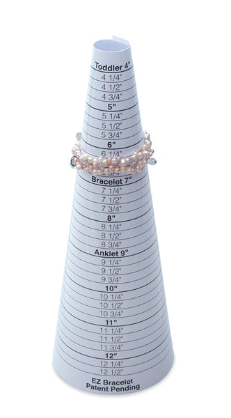 EZ Bracelet Gauge conical sizing tool for accurate bracelet measurement and perfect fit
