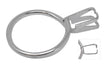 Chrome silver spring-type stone holder for gemstone display on finger