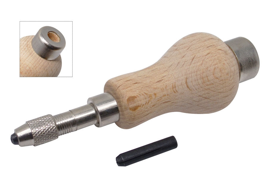 Wooden Handle with Chuck for Polishing Motors - 1/8" Shank by PMC Supplies
