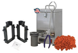 QuikMelt TableTop Furnace Sand Casting Set with 10 Lbs of Petrobond, Tongs, Crucible, Cast Iron Mold Flask Frame, Parting Powder, & Flux
