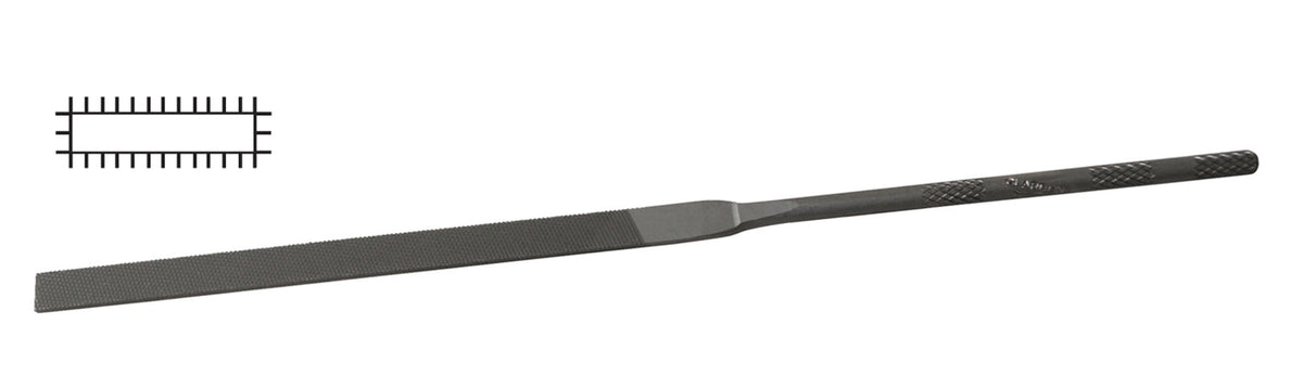 Lima de aguja Glardon Vallorbe suiza de 5-1/2" tipo equalling, plana de corte basto 0 - LA2401
