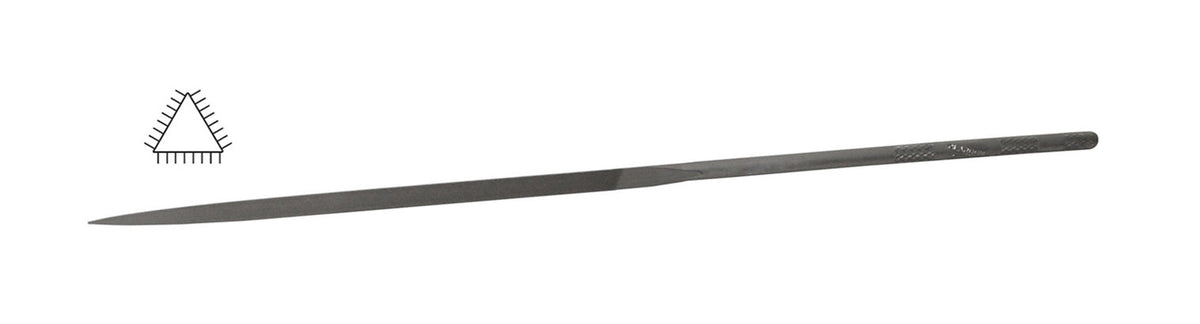 Lima de aguja triangular Glardon™ Vallorbe suiza de 6-1/4" corte 3 medio/fino - LA2407