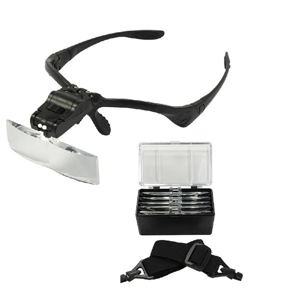 Optical-Head Visor with Dual Adjustable LED