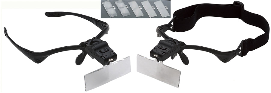 Optical-Head Visor with Dual Adjustable LED