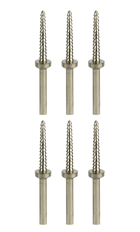 6-pack threaded mini arbor mandrels with 3/32" shanks for polishing and grinding tasks