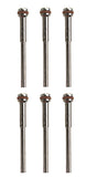 6-pack small wheel mandrels with 3/32 inch shank for 1/16 inch polishing discs, ideal for detailed rotary tool polishing.