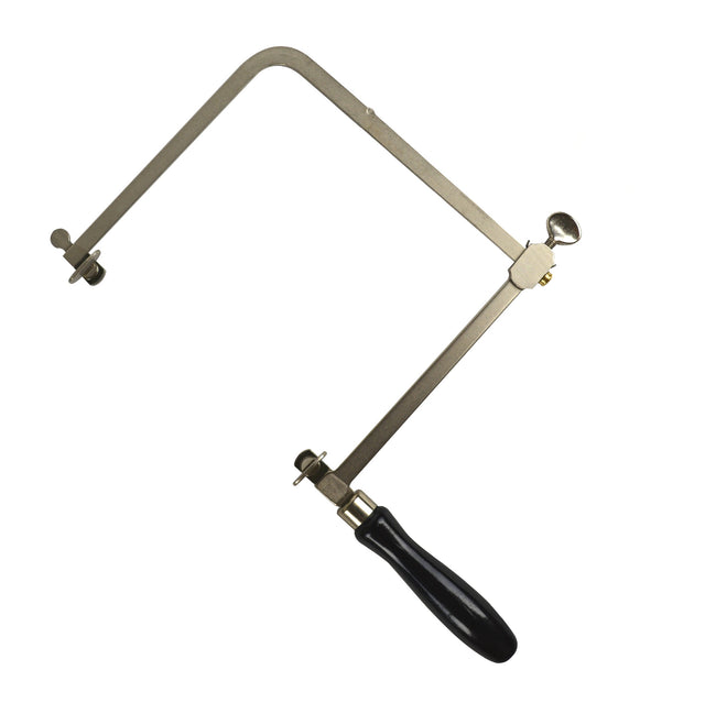 6 inch German style jewelers adjustable saw frame with black handle for precise jewelry making and metalwork