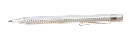 4-3/4 inch carbide scribe with steel-case body and fine point tip for precise marking on metal, wood, and plastic