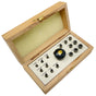Bezel setting tool set with 24 punches (2-9mm) in wooden storage box for stone and tube setting