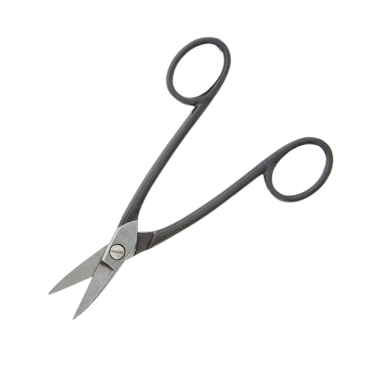 7-inch curved scissors made in Germany with ergonomic grips and sharp steel blades for precise cutting