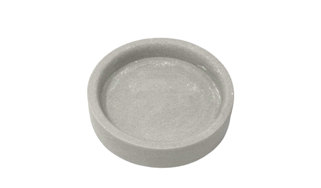 Borax ceramic dish for creating flux slurry in soldering with rough finish and shallow depth