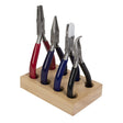 Solid Wood Plier Rack and Holder for Four Pliers by PMC Supplies