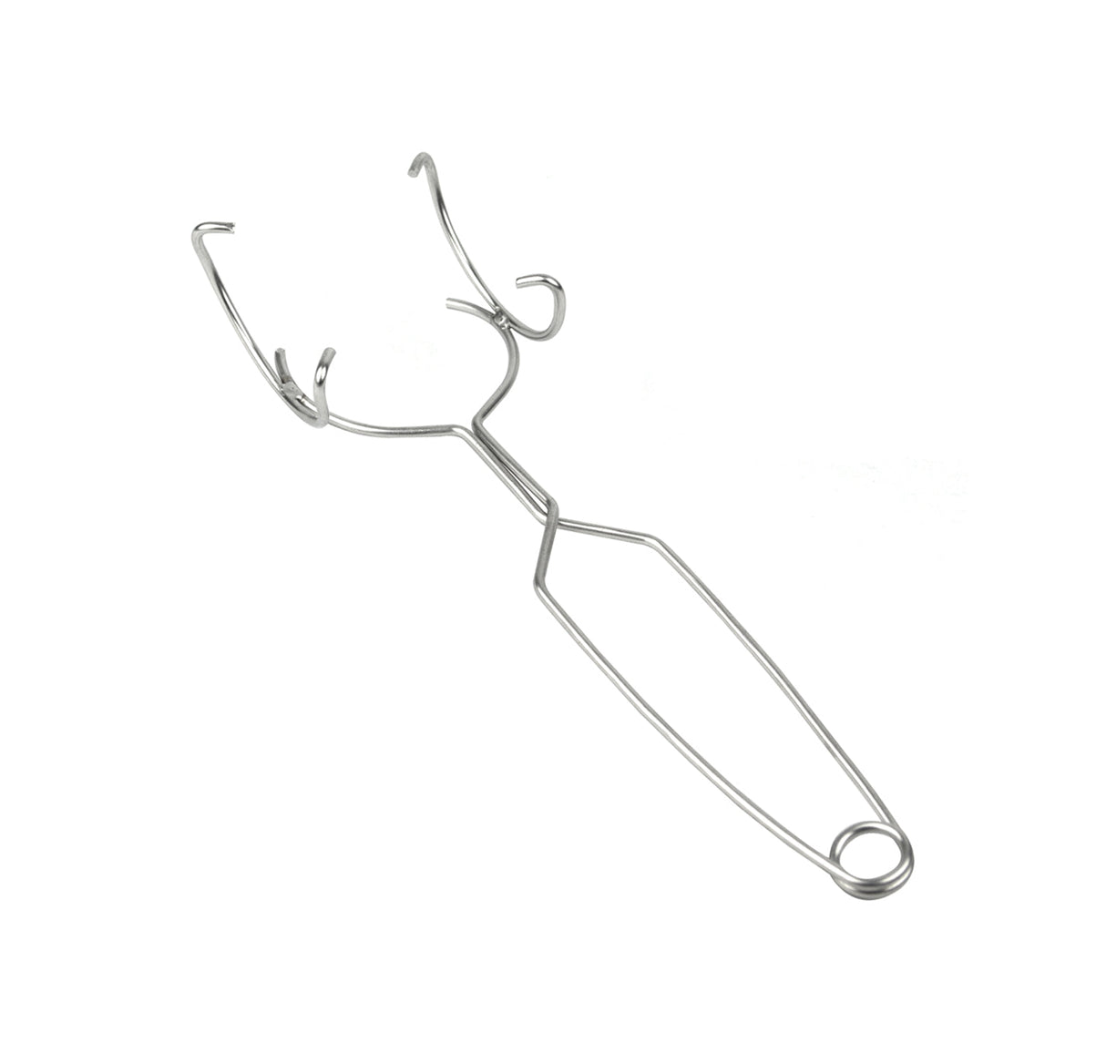 9" Small Whip Tongs metal tool for gripping 100 and 250 gram ceramic crucibles