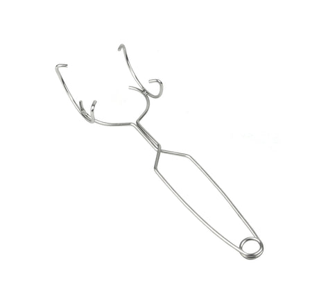 9" Small Whip Tongs metal tool for gripping 100 and 250 gram ceramic crucibles