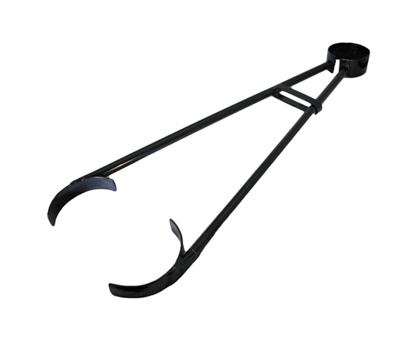26-inch heavy-duty foundry crucible flask tongs for safe handling of graphite and clay crucibles up to 7-inch diameter