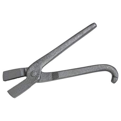 8-inch serrated wire draw tongs with ergonomic handles for precise metalworking grip
