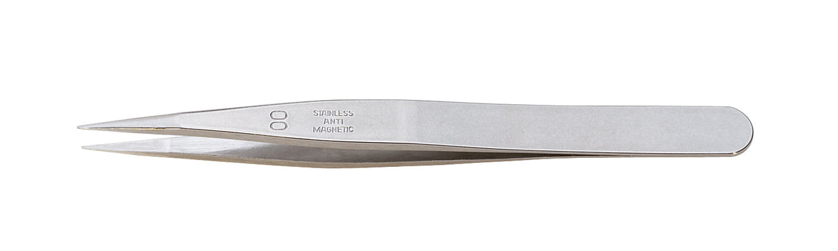 4-1/2" Anti Hi-Tech Dumont Tweezers style 00 stainless steel precision tip anti-magnetic matte finish tool for electronics and lab use