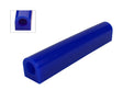 Blue medium-hard wax ring tube with flat side for carving jewelry designs