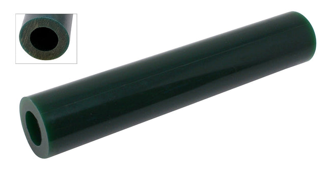 Dark green wax ring tube with large round center hole for jewelry carving and ring making