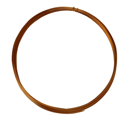 25-foot 22 gauge half round half hard copper wire coil for crafting and jewelry making