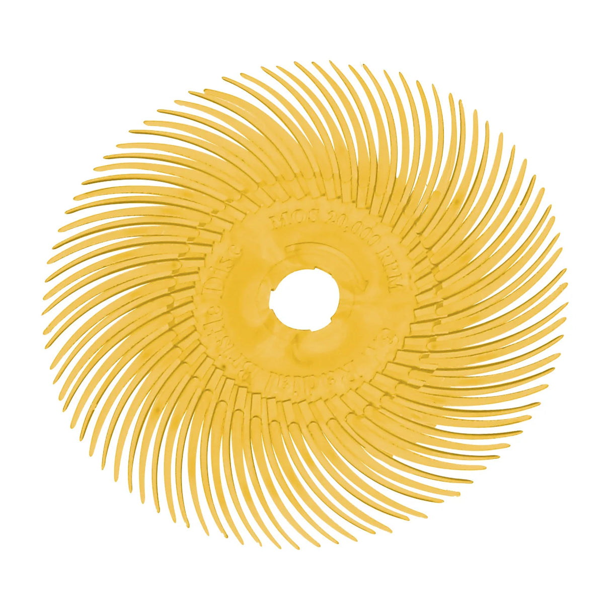 Yellow 3M Micron Radial Disc - 3", 80 Grit